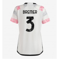 Juventus Gleison Bremer #3 Bortatröja Dam 2023-24 Korta ärmar